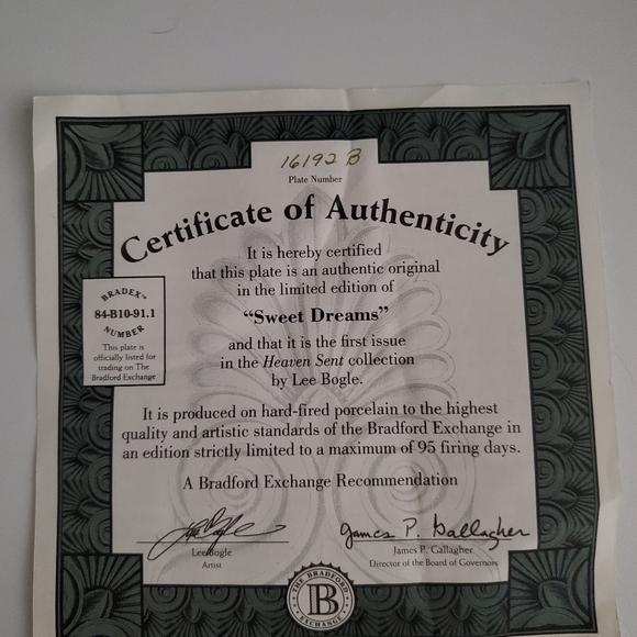 COPY - Sweet Dreams Collector Plate - Picture 6 of 9